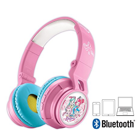 Shoppies Shopkins Headphones! Wireless, Shopkins Bluetooth Headphones With Microphone For Kids - Noise Limiting, Foldable Headphones