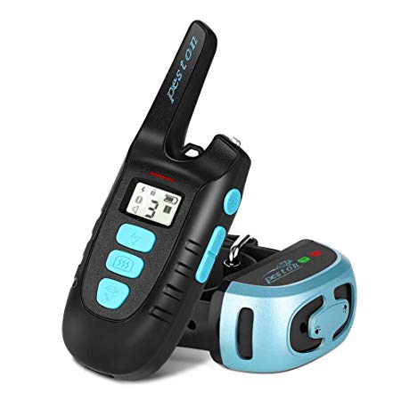 PESTON Dog Training Collar Rechargable 100% Waterproof Electric Vibration Beep Control Dog Shock Collars with Remote Long Range up tp 1500ft for Small Medium Large Dogs