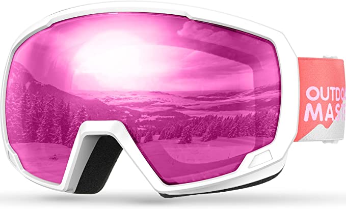 OutdoorMaster Kids SkiGoggles,Snowboard Goggles-Snow Goggles for Kids,Youth with Anti-Fog100% UV Protection Spherical Lens