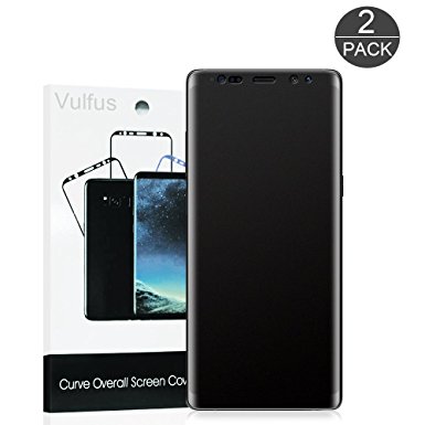 Vulfus [2-PACK] Galaxy Note 8 Full Coverage Scrub Screen Protector, PET Screen Protector [Anti-Bubble] [Anti-Scratch] for Samsung Galaxy Note 8 - [Not Glass]