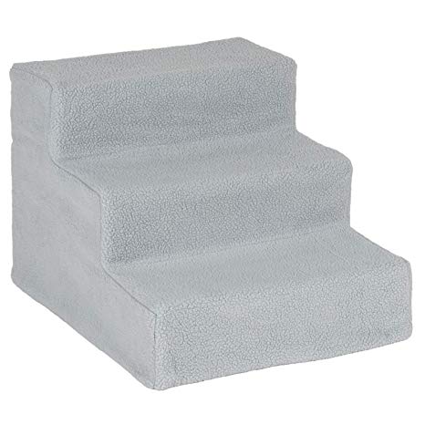 Me & My Easy Climb Fleece Covered Pet Stairs - Grey