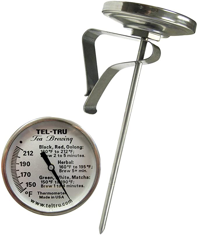 Tel-Tru TB225R Tea Brewing Thermometer, 2 inch dial, 5 inch stem, 150/212 degrees F