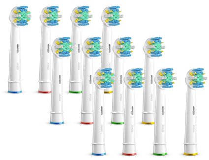 12 pcs 3x4 Floss Action Replacement Brush Heads Compatible with Oral-B Electric Toothbrush Handles Substitute for EB25 EB25-4 and other Fully Compatible With Oral-B Black Deep Sweep SmartSeries ProSeries Triumph Advance Power ProfessionalCare ProfessionalCare SmartSeries Vitality Floss Action Vitality Dual Clean Vitality CrossAction Vitality Precision Clean Vitality Pro White Vitality Sensitive Vitality TriZone Replacements by ORAX PearlClean