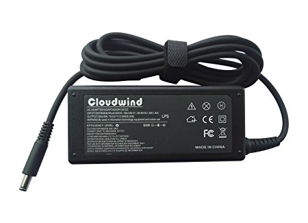 Cloudwind 19.5V 3.34A 65W Replacement Ac Adapter Charger for Dell-Inspiron 15-5000 Series 15 3551 3552; 11 3147 3148 3152 3153 3168;13 7348 7368 I7352 7378; 14 3451 3452;17 5758 5759 7779; XPS 13;