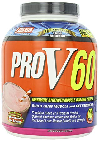 Labrada Nutrition Lean Body Pro V 60 Multi-Purpose Protein Blend, Strawberry Ice Cream, 3.5-Pound Tub