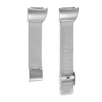 ACBEE Samsung Gear fit2 Stainless steel Weave band Accessories, soft, breathable, durable,nice looking (Stainless steel-Milanese)
