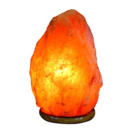 Homipooty Himalayan Salt Lamp Hand Carved Natural Pink Rock Crystal with Dimmer Switch and UL-Listed Electric Cord, 7-9 inch,Air purifier for Home Office Yoga