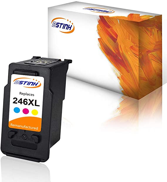 BSTINK Remanufactured Ink Cartridge Replacement for Canon 246XL CL 246 XL with Ink Level Indicator Used in Canon PIXMA iP2820 MG2420 MG2520 2920 MG2922 MG2924 MX492 MX490 Printer