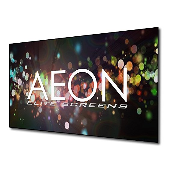 Elite Screens Aeon, 110-inch Diagonal 16:9, 8K 4K Ultra HD Ready Ceiling Light Rejecting and Ambient Light Rejecting EDGE FREE Fixed Frame Projector Screen, CineGrey 3D Projection Material, AR110DHD3