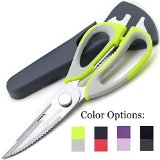 Kitchen Scissors Shears by Pridebit Multifunction Heavy Duty Come-Apart Kitchen Shears with Magnetic Holder