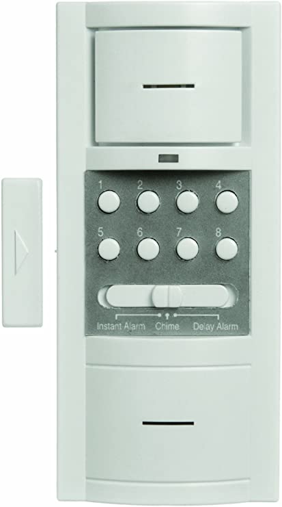 Xodus Innovations HS4317D Carlon Thomas and Betts Battery Powered Wireless Security Door Alarm with Key Pad, White