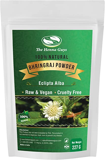 227 Grams / 0.5 LB / 08 Oz Bhringraj Powder/Eclipta Alba, 100% Pure & natural. Food grade hair conditioning and supplements.
