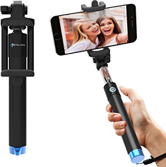 Selfie Stick: Stalion Selfy Handheld Extendable Bluetooth Monopod Portrait Taker & Video Recorder (Cyan Blue) UNIVERSAL FIT for iPhone 6s Plus Samsung Galaxy S7 S6 Edge  Note 5 & Smartphones