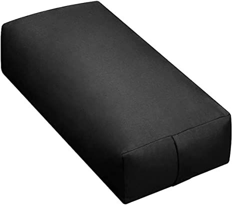 Sunshine Yoga - Extra Firm Large Rectangular Yoga Bolster - Pack of 1, 2 or 4-100% Cotton - Washable (24 x 6 x 12 Inches)