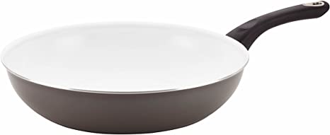 Farberware 17499 Ceramic Deep Nonstick Frying Pan / Fry Pan / Skillet - 12.5 Inch, Gray