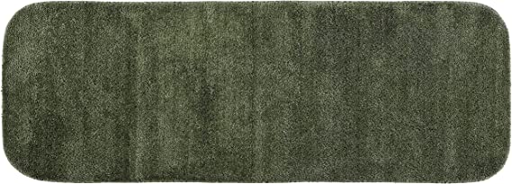 Garland Rug Traditional Plush Washable Nylon Rug, 22-Inch by 60-Inch, Deep Fern