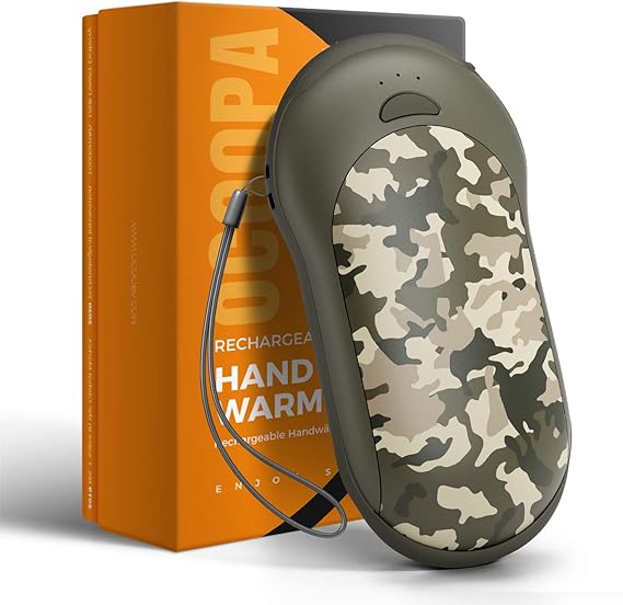 OCOOPA IP45 Waterproof Hand Warmers Rechargeable, 10000mAh Handwarmer with PD & QC 3.0 Hands Heater 15 Hrs Lasting time 3 Heating Level for Hunting Camping Hiking Camouflage Winter Outdoor Gift