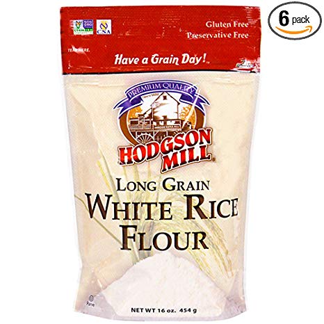 Hodgson Mill Rice Flour, White, 16 Ounce (Pack of 6)