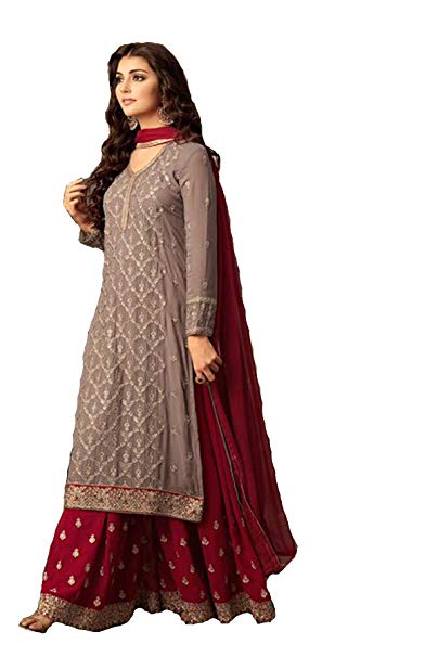 ziya Indian/Pakistani Ethnic wear Georgette Plaazo Salwar Kameez