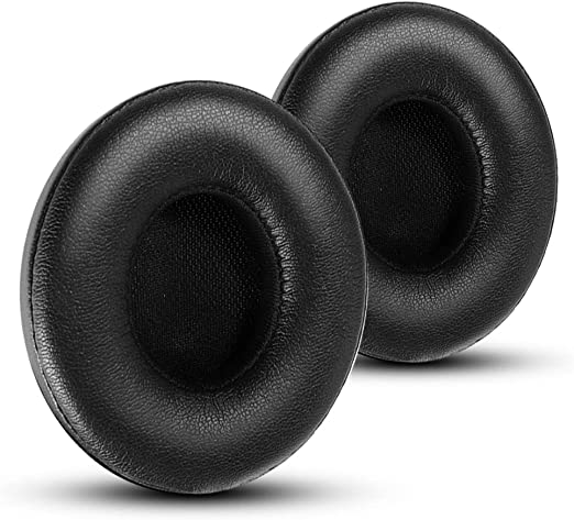 Earpad Cushions Cover Replacement for Beats Solo 2 Solo 3 Wireless On-Ear Headphone, Protein Leather Memory Foam Ear Cushions Cover (Black)