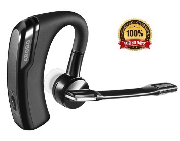 Bluetooth Headset, Arobo V-8 Wireless Bluetooth Earbuds Headphones / Earbuds Lightweight HD Stereo Noise Cancelling In-Ear Earphones,Hands Free Bluetooth Earpieces W/Mic for Cell phone