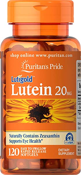 PURITAN'S PRIDE LUTEIN 20 MG WITH ZEAXANTHIN 120 SOFTGEL FAST DISPATCH (904)