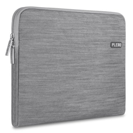 PLEMO Denim Fabric 15-15.6 Inch Laptop / Notebook Computer / MacBook / MacBook Pro Sleeve Case Bag Cover, Grey