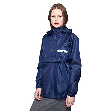 H&C Unisex Raincoat Packable Outdoor Waterproof Hooded Rain Jacket Poncho