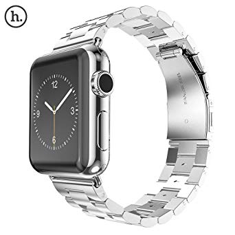 HOCO® Original Stainless Steel Strap Buckle   Adapter for Apple Watch Band [3 Pointer Edition] All Colors (SILVER 42mm)