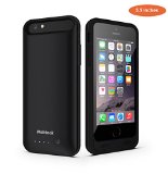 iPhone 6S Plus Battery Case Apple MFI certified Nekteck 4000mAh iPhone 6 6S Plus battery Case External Protective Charger Charging Case Backup Pack Cover Juice Bank For iPhone 6 6s Plus - Black