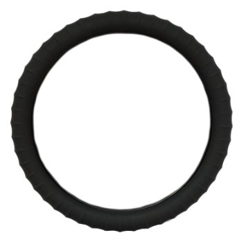 New SILICONE Black Steering Wheel Cover by Cameleon with Negative Ion Technology Ionized Cover!