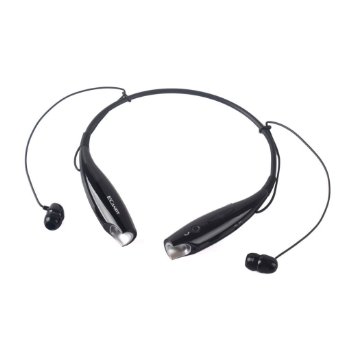 Fetta Universal Wireless Bluetooth Headset Stereo Music Headphone Vibration Neckband Style Earphone For iPhone 6 6S 6PlusSamsung Glaxy S5 NoteHTCLGiPad And Other Enabled Bluetooth Devices Black