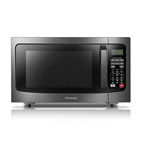 Toshiba  EM131A5C-BS Microwave Oven with Smart Sensor, Easy Clean Interior, ECO Mode and Sound On/Off, 1.2 Cu.ft, 1100W, Black Stainless Steel (Renewed)