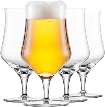 Schott Zwiesel Universal Glass Beer Basic Craft 0.3 (Set of 4), Classic Beer Glass for Craft Beer, Dishwasher Safe Tritan Crystal Glasses, Made in Germany (Item No. 130013)