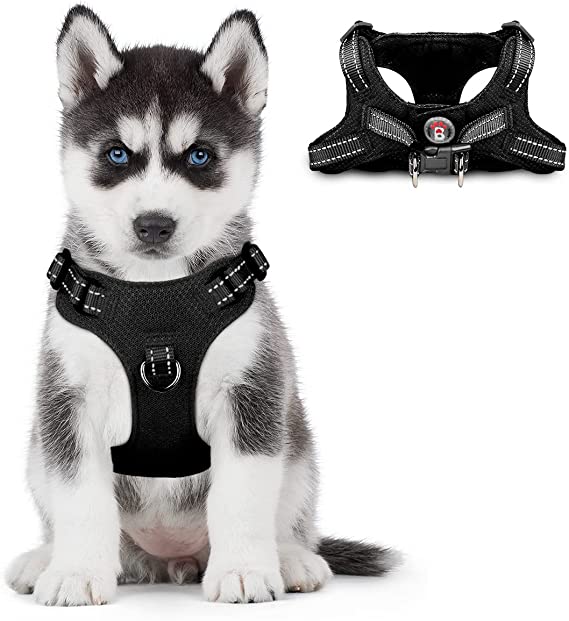 Dog Harness Step in Dog Vest Harness, Reflective Adjustable Puppy No Pull Harness Breathable Soft for Small and Medium Dogs,Cats