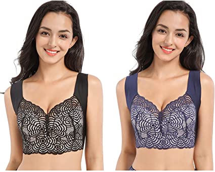 Aire Ultimate Lift Stretch Full-Figure Seamless Lace Cut-Out Bra, Comfortable and Breathable Without Restraint