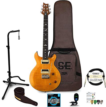 PRS SE Santana Electric Guitar with Accessories, Santana Yellow