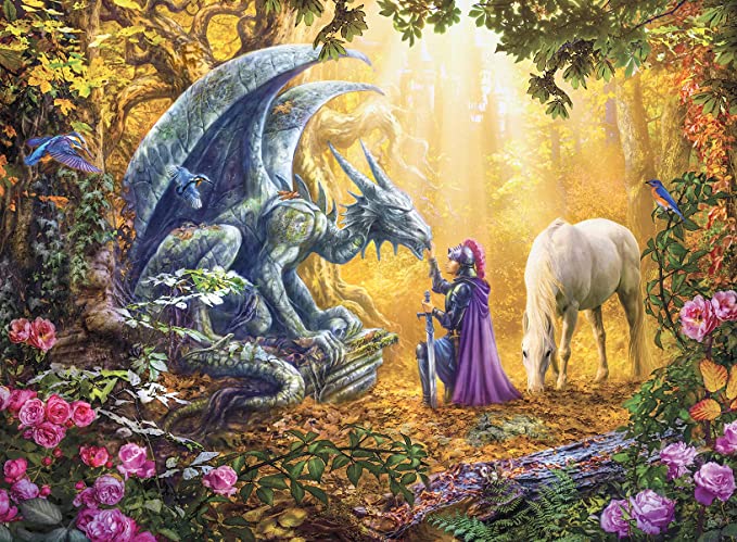 Ravensburger Dragon Whisperer 500 Piece Jigsaw Puzzle for Adults – Every Piece is Unique, Softclick Technology Means Pieces Fit Together Perfectly, Yellow