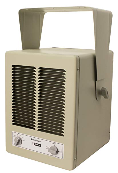 King KBP2406 5700-Watt MAX 240-Volt Single Phase Paw Unit Heater, Almond