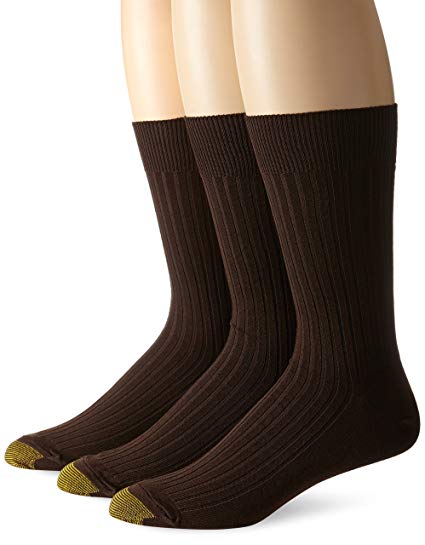 Gold Toe Men's Premium Canterbury Dress Crew Socks, 3-Pack