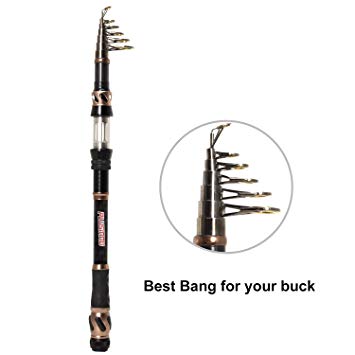 PLUSINNO Telescopic Fishing Rod Retractable Fishing Pole Rod Saltwater Travel Spinning Fishing Rods Fishing Poles