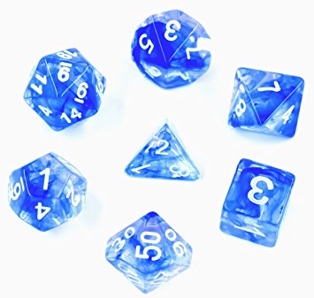 Polyhedral Role Playing Game Dice for D&D DND RPG MTG Gaming Dice including 7 Die Dice Velvet Bag