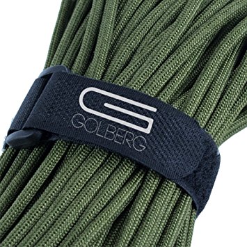 MIL-SPEC-C-5040-H Authentic Mil-Spec 550 Paracord - 550 lb Type III 7 Strand 5/32" Parachute Rope - 100% Nylon Made in USA Golberg Military Survival Rope Cord
