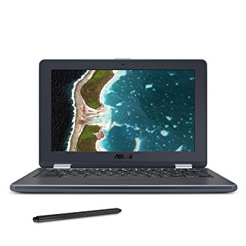 ASUS Chromebook Flip C213SA-YS02-S with Stylus EMR Pen, 11.6 inch Ruggedized & Water Resistant, Touchscreen, Intel Dual-Core N3350, 4GB DDR4 RAM, 32GB Flash Storage, USB Type-C, Supports Android Apps