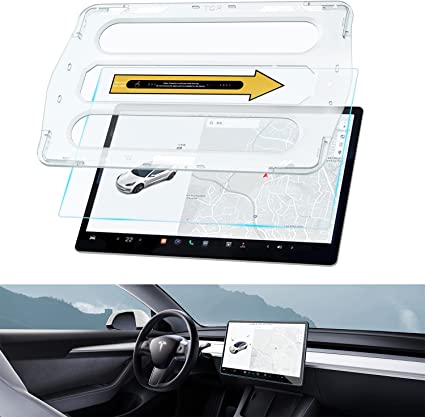Soke Tempered Glass Screen Protector for Tesla Model 3 / Y 15" Dashboard Touchscreen, Matte Anti Glare Fingerprint