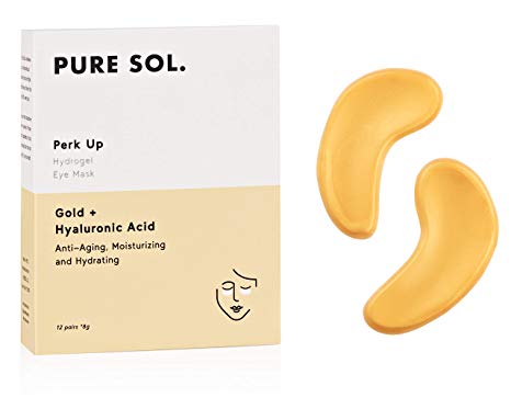 Pure Sol. Hydrogel Gold Eye Mask - Hyaluronic Acid, Retinol - Anti-Aging, Hydrating
