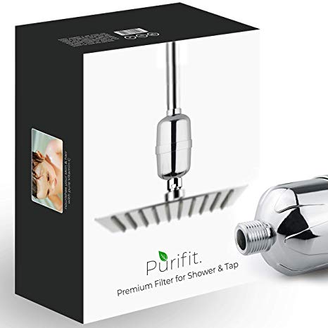 PURIFIT 10 Stage Advanced Shower & Tap Filter for Hard Water | Removes Chlorine | Reduces Hairfall | Free Tap Conector | Free Extra Filter | 2 Year Warranty |