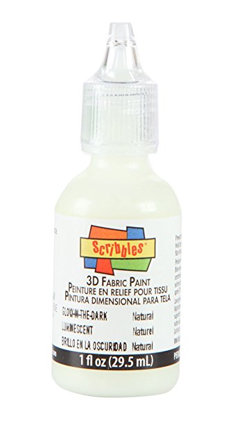 Scribbles 3D Fabric Paint Glow- Natural