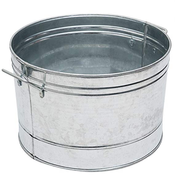 Achla Designs C-50 Round Galvanized Steel tub, Standard,