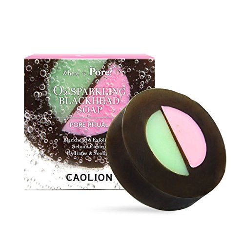 Caolion Blackhead O2 Sparkling Soap 100g / 3.3oz (Exfoliates, Sebum Control, Hydrates & Soothes)